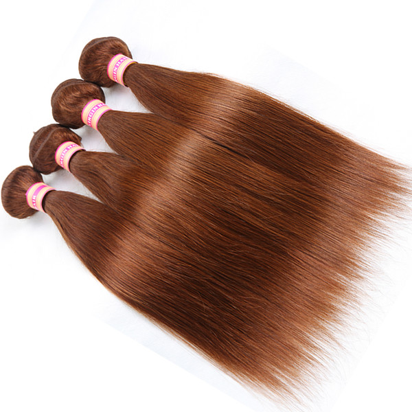 Color #4 Peruvian Malaysian Indian Brazilian Virgin Hair Straight/Body Wave Hair Bundles Human Hair Extensions