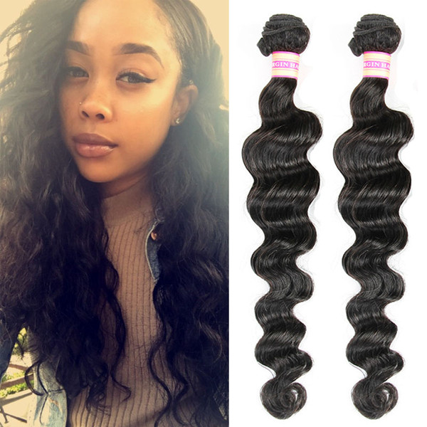 9A Peruvian Virgin Hair Loose Wave Bundles Human Hair Extensions Peruvian Wet And Wavy Loose Deep Wave Hair Products