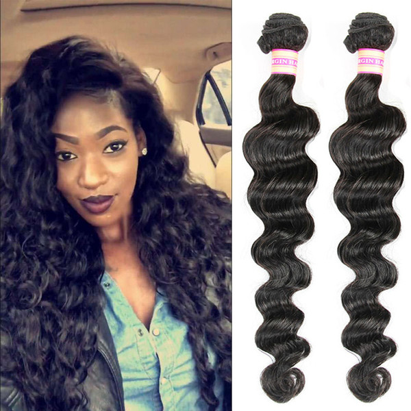 Peruvian Indian Mongolian Malaysian Brazilian Virgin Hair Bundles Loose Wave Human Hair Loose Deep Wave Hair Extensions