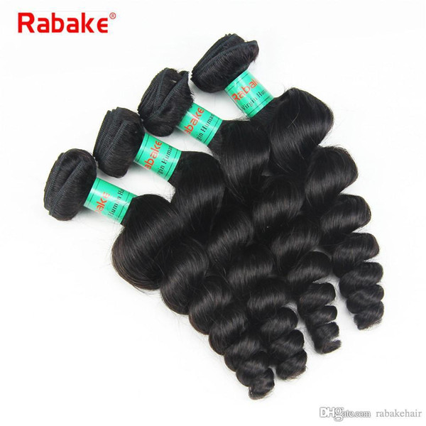 3 or 4 Bundles Rabake Peruvian Hair Weave Bundles 8-28 inch Loose Wave 9A Grade Peruvian Human Hair Extensions Dyeable Double Wefts