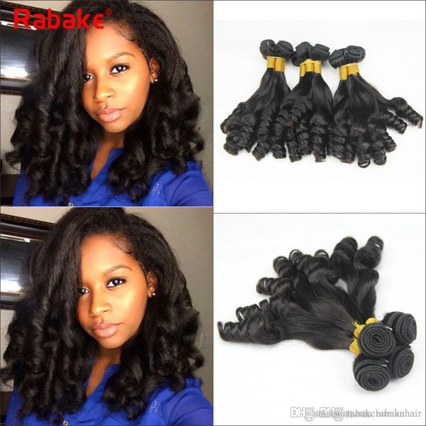 Aunty Funmi Boucy Curl Brazilian virgin hair bundles Rabake 100% Unprocssed Human Hair Bundles Deals Wholesale Cheap Fumi Curly Weaves