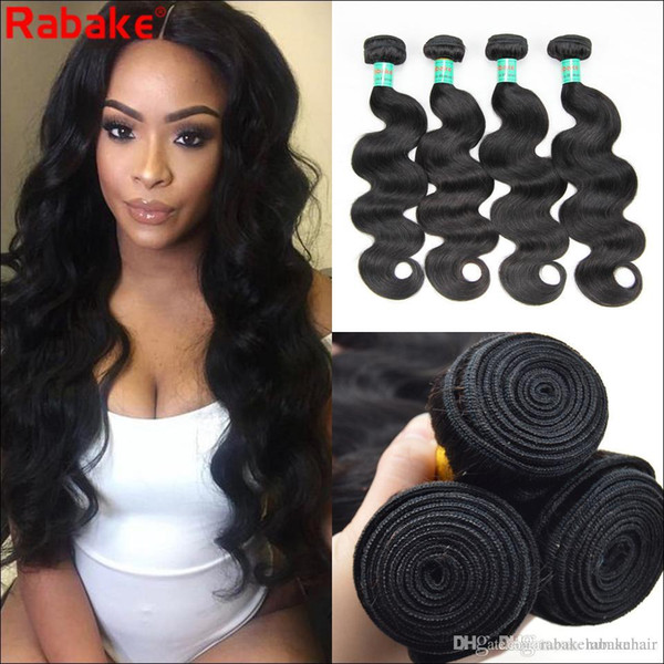 Peruvian Human Hair Bundles Rabake 8-28 Inches 9A Grade Peruvian Body Wave Cuticle Aligned Virgin Human Hair Weave Extensions Wholesale Deal