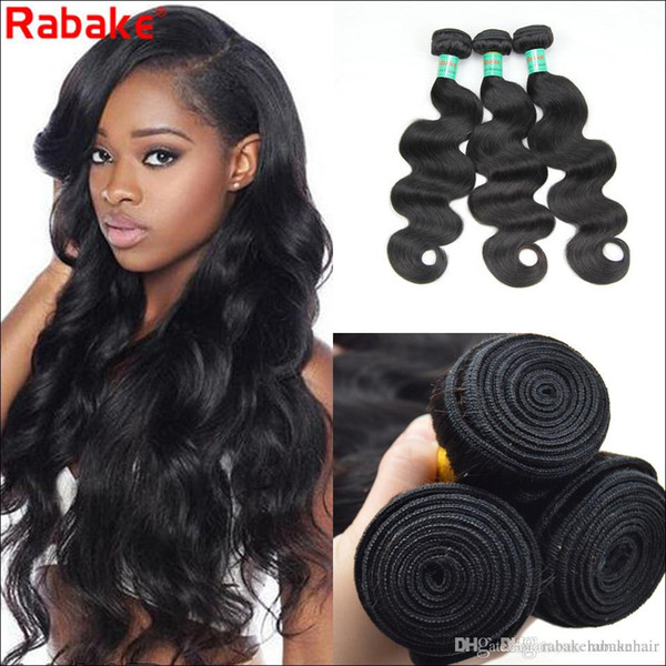 Rabake Body Wave Peruvian Human Hair Bundles 100% Unprocessed Cuticle Aligned Full Head Body Wave Virgin Hair Extensions 4 Bundles Deal