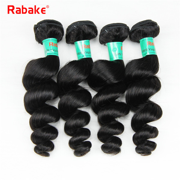 Rabake 3 or 4 Brazilian Virgin Hair Loose Wave Bundles 8-28 inch 100% Cuticle Aligned Unprocessed Human Hair Weave Extensions Dyeable Deals