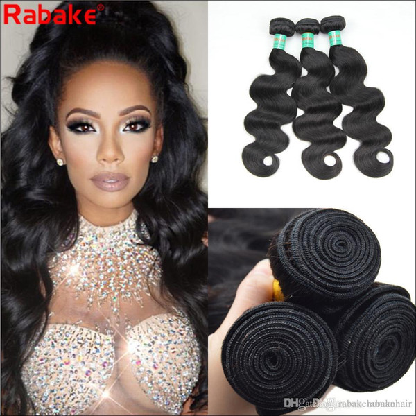 8A Brazilian Hair Bundles 8-28 Double Weft Human Hair Extensions Dyeable Hair Weaves Body Wave Wavy Rabake Dropship