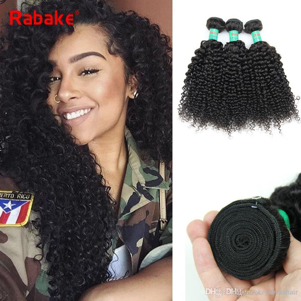 Kinky Curly Human Hair Bundles Peruvian Virgin Afro Kinky Human Hair Extensions Rabake Cuticle Aligned Sew in Natural Black Full Head Deals