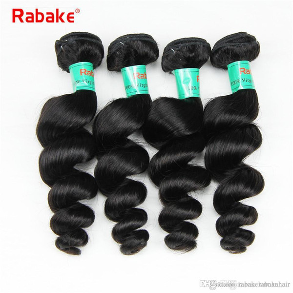 Rabake Grade Brazilian Virgin Hair Bundles Loose Wave 3/4 pcs Wholesale Cheap Loose Wave Brazilian Virgin Human Hair Weave Bundles Deals