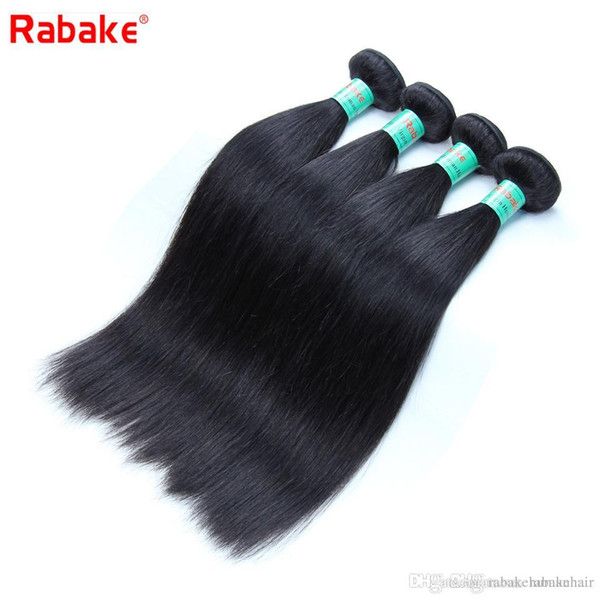 8A Straight Brazilian Vrigin Human Hair Bundles Rabake 100% Unprocessed Straight Brazilian Virgin Hair Bundles Deals Natural Black 8-28inch