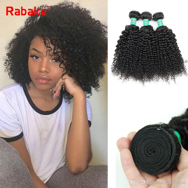 3/4pcs Malaysian Kinky Curly Human Hair Bundles Rabake 100% Unprocessed Afro Kinky Curly Peruvian Raw Indian Brazilian Virgin Hair Extension