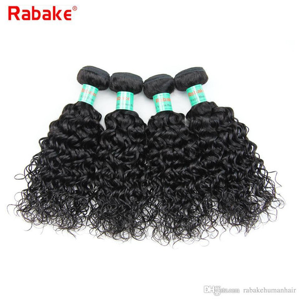 Rabake Water Wave Indian Virgin Hair Weave Bundles Deals 100% Unprocessed Indian Water Wave Human Hair Extensions 8-28inch Cheap Weaves