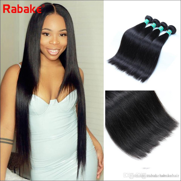 8-28 inch Straight Malaysian Human Hair Bundles Rabake Brazilian Peruvian Raw Indian Silky Straight Virgin Human Hair Weave Extensions