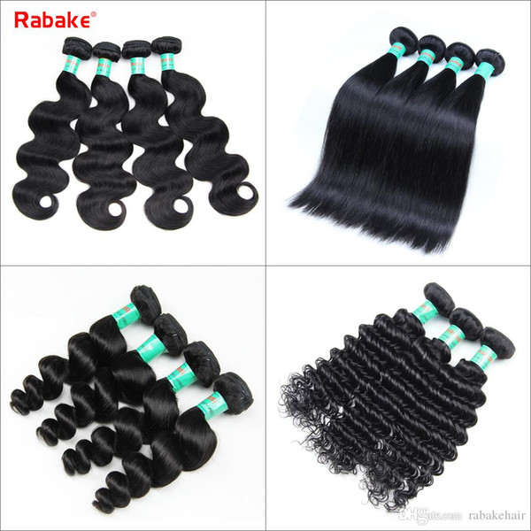 Brazilian Virgin Human Hair Bundles Body Wave Straight Loose Wave Deep Wave Human Hair Extensions 8A Peruvian Malaysian Indian Weave Deals