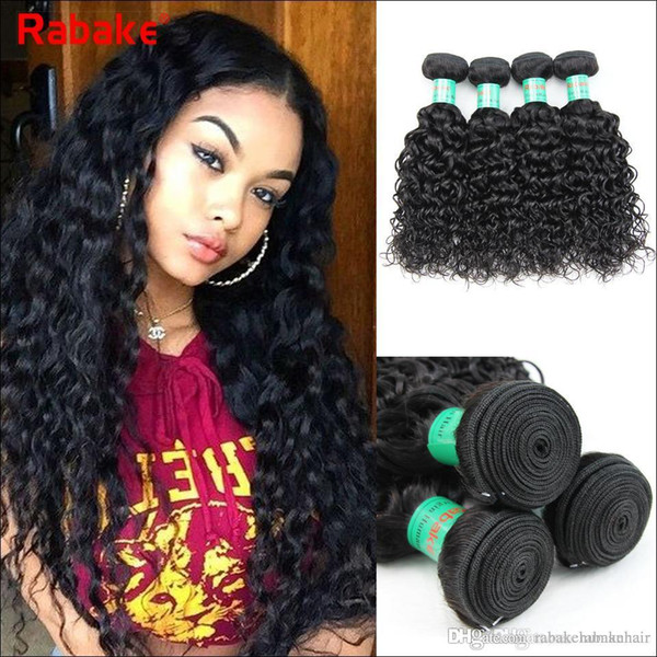 Brazilian Virgin Human Hair Bundles Water Wave 100 Unprocessed Brazilian Virgin Hair Weaves Water Wave 3/4 pcs Wholesale Cheap Extensions