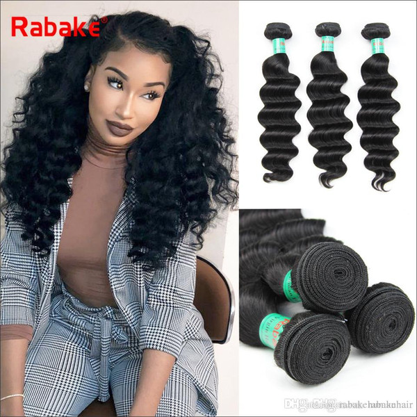 3/4pcs Loose Deep Peruvian Human Hair Bundles Rabake Malaysian Raw Indian Brazilian Loose Deep Wave Hair Weave Extensions Cuticle Aligned