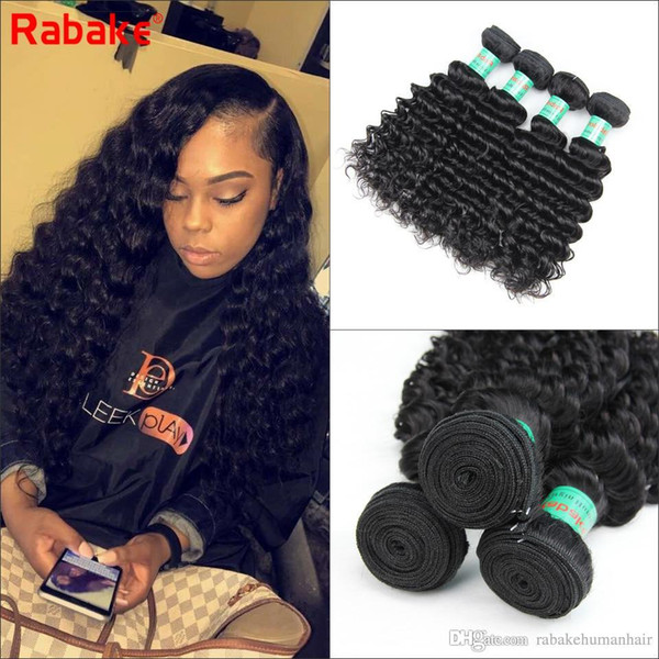 Peruvian Deep Wave Virgin Hair Weave Bundles Deals Rabake Deep Wave Peruvian Unprocessed Human Hair Extensions Cheap Sew in Weave Bundles