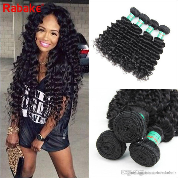 Peruvian Human Hair Bundles Deep Wave Deep Curly Rabake Peruvian Virgin Hair Weave Bundles 100% Unprocessed Curly Wefts 