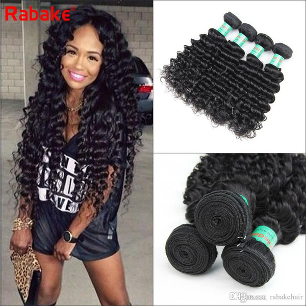 Peruvian Human Hair Bundles Deep Wave Deep Curly Rabake 8A Peruvian Virgin Hair Weave Bundles 100% Unprocessed Curly Wefts 