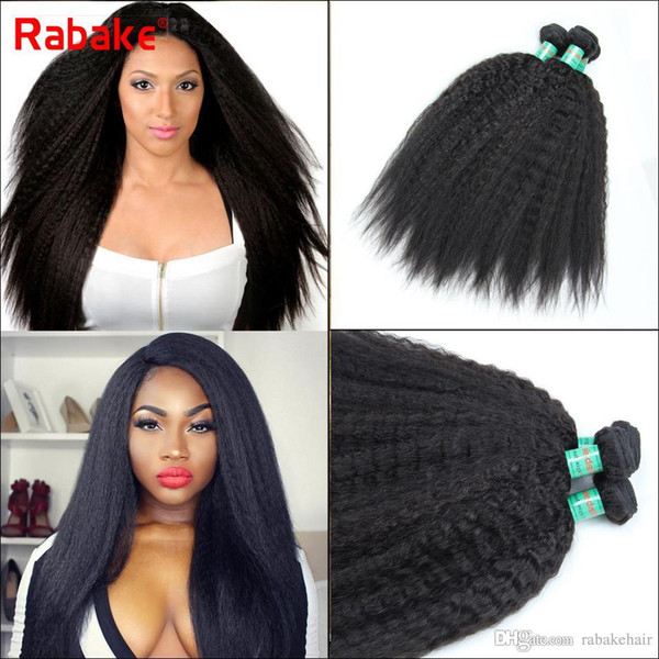 Raw Indian Kinky Straight Virgin Human Hair Weave Bundles Malaysian Peruvian Brazilian Coase Yaki Human Hair Wavy Extensions for Black Women