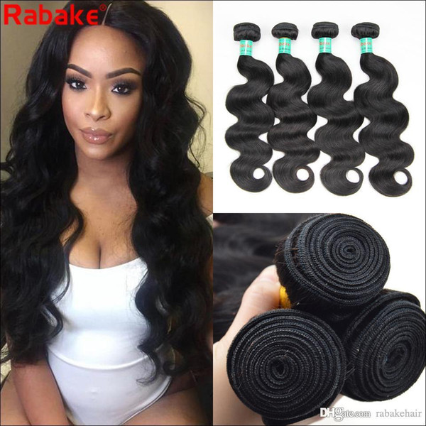 Peruvian Human Hair Bundles Rabake 8-28 Inches 9A Grade Peruvian Body Wave for Black Women Virgin Human Hair Weave Extensions Wholesale Deal