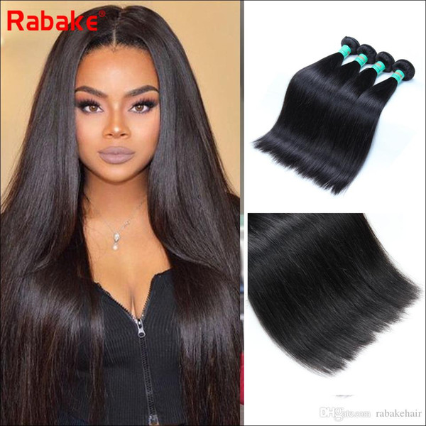 3/4pcs lot Silky Straight Raw Indian Virgin Human Hair Bundles Brazilian Peruvian Malaysian Straight Hair Weave Extensions Fast 