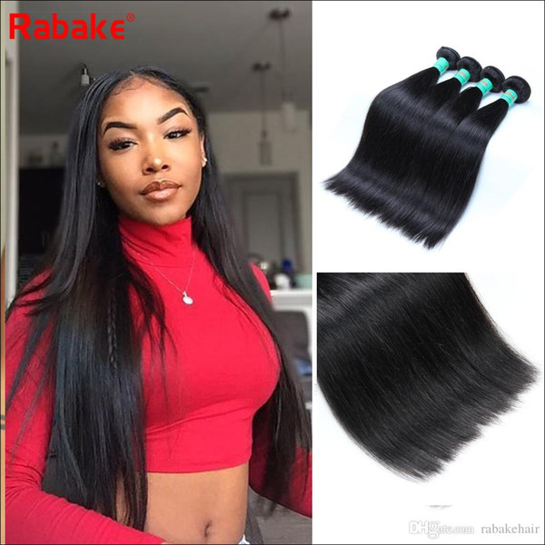 8A Brazilian Straight Virgin Hair 3 or 4 Bundles Rabake Wholesale 100% Unprocessed Mink Brazilian Human Hair Weave Extensions up to 28 inch