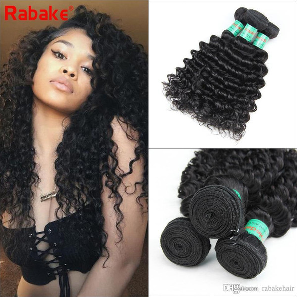 Brazilian Virgin Hair Bundles Deep Wave 8A Grade Brazilian Deep Curly Unrprocessed Human Hair Weave Bundles Rabake for Black Women Curly