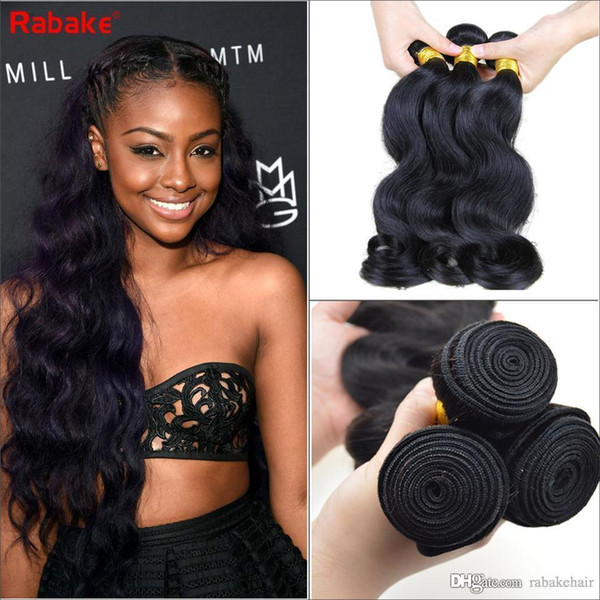 Malaysian Body Wave Human Hair Bundles Rabake Malaysian Brazilian Peruvian Raw Indian Body Wave for Black Women Virgin Hair Weave Extensions