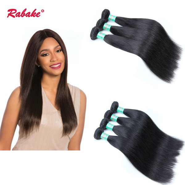 Wholesale Malaysian Virgin Straight Human Hair Weave Bundles Rabake Non-Remy Wet and Wavy Hair Wefts Natural Color 8-28 inch Fast 