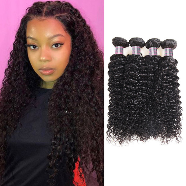 Brazilian Deep Curly Human Hair Bundles 4pcs Human Hair Extensions Wholesale Unprocessed 100% Malaysian Virgin Curly Hair Weaves