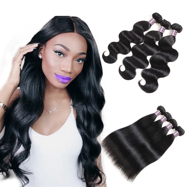 Brazilian Hair Weft 3/4/5pcs Kinky Straight Body Loose Deep Water Wave Curly Peruvian Human Hair Bundles Indian Malaysian Hair Extensions