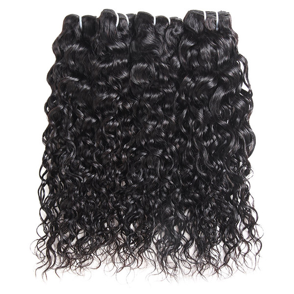 Wholesale Deep Curly Water Wave Brazilian Human Hair Bundles Straight Body Wave Peruvian Hair Deep Loose Wave 10 Bundles Deal