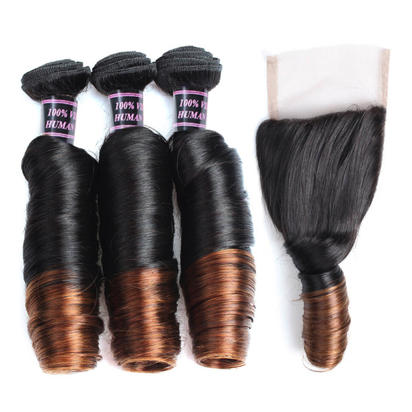 New Arrival Ombre Brazilian Peruvian Bouncy Curly Hair 12