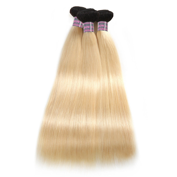 New Arrival Brazilian Hair T1B/613 Blonde Bundles Straight Human Hair Extensions 14inch To 30inch Remy Peruvian Hair Weave