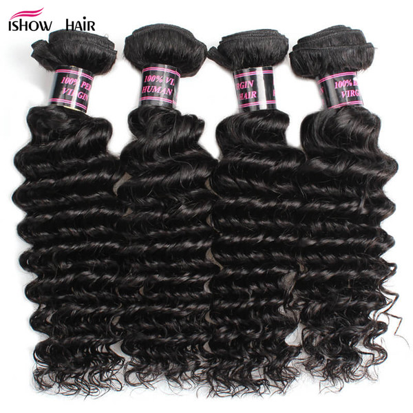 Good Quality 8A Brazilian Deep Wave Virgin Hair Peruvian Hair Bundles 10pcs/ lot 100% Curly Virgin Hair Wholesalve Price Free Shipping