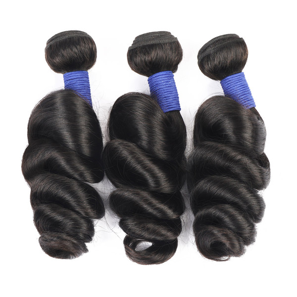 New 10A Brazilian Water Wave Human Hair Bundles 3/4 Bundles Kinky Curly Indian Remy Human Hair Extensions Loose Deep Body Wave Straight