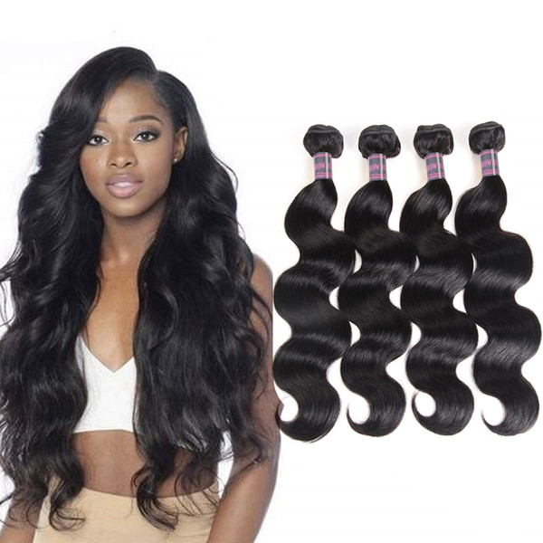 Indian Hair 4PCS /Lot Peruvain Body Wave Unprocessed Virgin Brazilian Body Wave Hair Weave Bundles Wholesale Human Hair Bundles