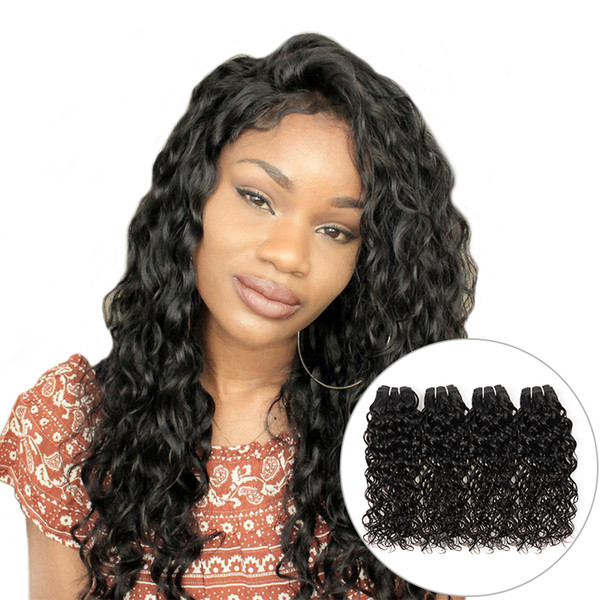 New Arrival Cheap 10A Brazilian Water Wave Hair Bundles 4Pcs/Lot 100% Natural Remy Hair Extensions Brazilian Hair Weave Bundles 8-28 Inch