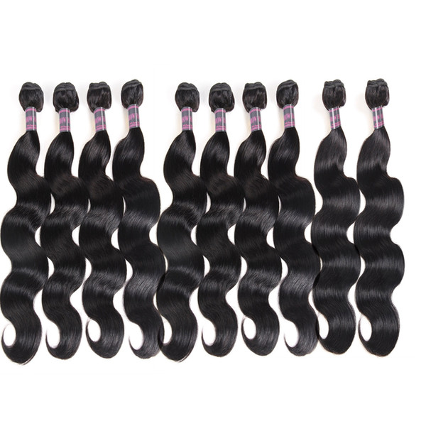 Wholesale Brazilian Human Hair Bundles Straight Body Wave Unprocessed Virgin Peruvian Hair Water Wave Deep Loose Wave 10 Bundles Deal