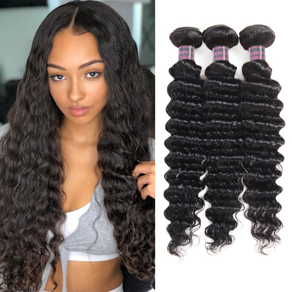 Brazilian Deep Wave 3 Bundles Wholesale Price Human Hair Extensions 8-28inch Brazilian Virgin Human Hair Bundles