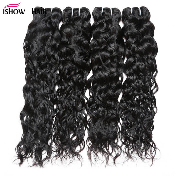 8A Brazilian Virgin Hair Water Wave 5 Bundles Wet And Wavy Virgin Peruvian Human Hair Weave Wholesale Brazilian Curly Weave Hair Extensions