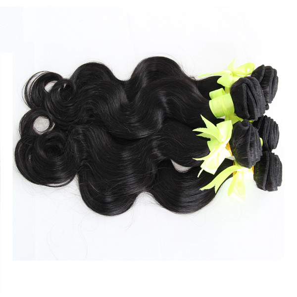 Wholesale Brazilian human hair weave bundles Natural Black 5pcs brazilian body wave virgin hair bundles double drawn,No shedding,tangle free