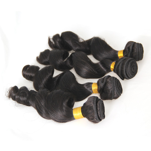 Natural Color Brazilian Loose Wave 4 bundles 100% Human Hair Weave Bundles Natural Color Hair Weaving