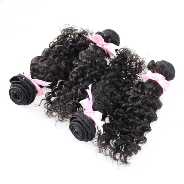 Brazilian Deep Wave Hair 400g water wave virgin hair Natural Color brazilian hair weave bundles 4 Pcs