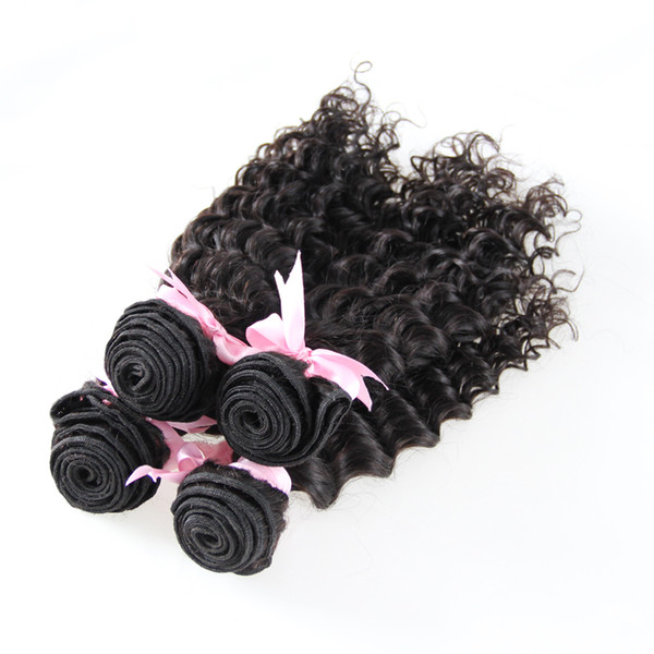 Deep Wave Brazilian Remy Hair Bundles 400g virgin hair bundle deals Natural Color wet and wavy virgin brazilian hair 4 Pcs