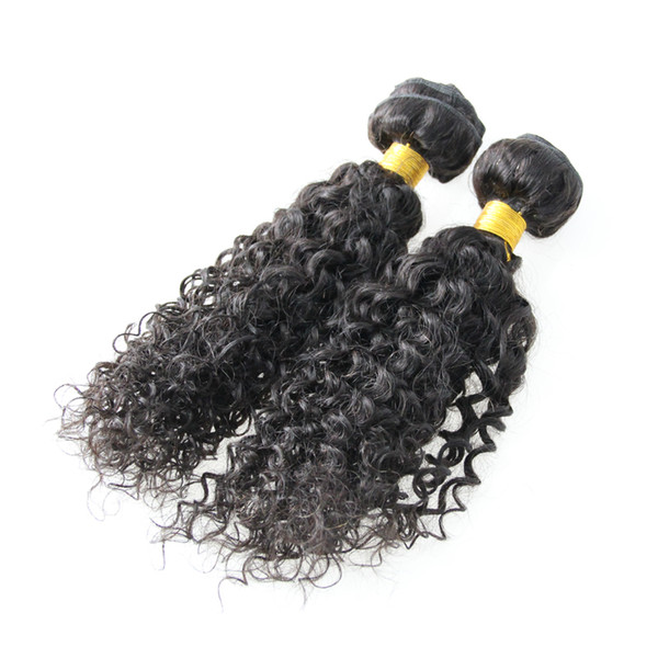 Brazilian Virgin Hair Natural Curly Weaves 2 Bundles Lot 200g kinky curly virgin hair Natural Black brazilian curly virgin weave