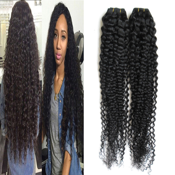 Black Human hair virgin brazilian hair weave bundle human hair weave 200g kinky curly weave bundles 2PCS