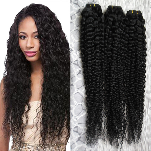 Human Hair Weave Black Brazilian Kinky Curly Virgin Hair 300g tissage kinky curly brazilian hair weave bundles 3PCS