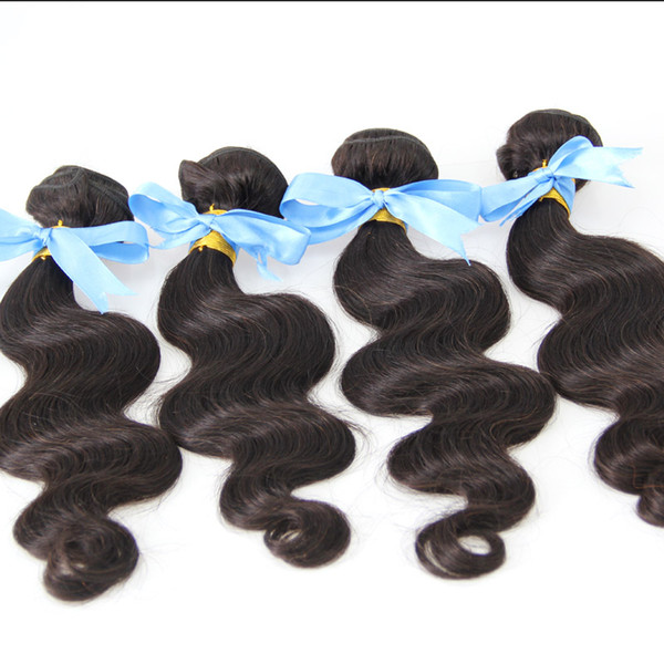 Wholesale Brazilian human hair bundles Natural Black 4pcs brazilian body wave human hair extensions double drawn,No shedding,tangle free