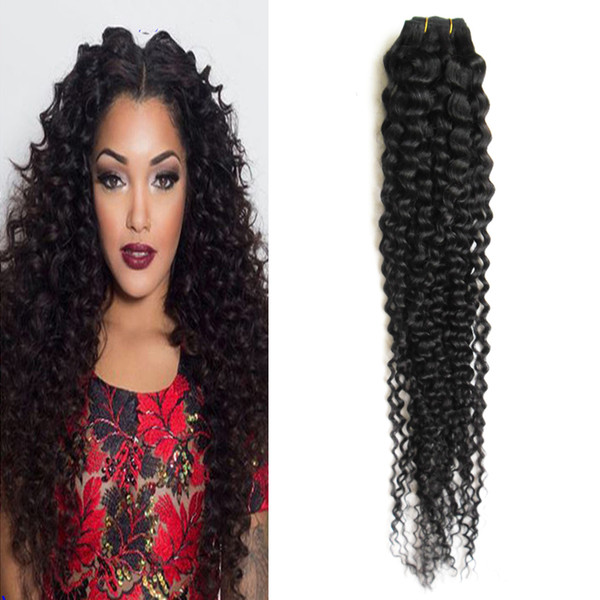 Black mongolian kinky curly hair weave bundle 100g unprocessed virgin mongolian hair 1PCS double weft quality,no shedding, tangle free