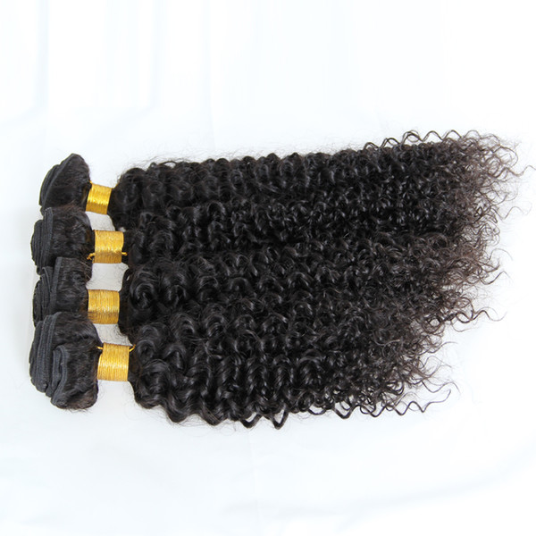 Unprocessed Virgin Brazilian Hair 4 bundles kinky curly virgin hair Natural Black kinky curly virgin hair ,No shedding,tangle free